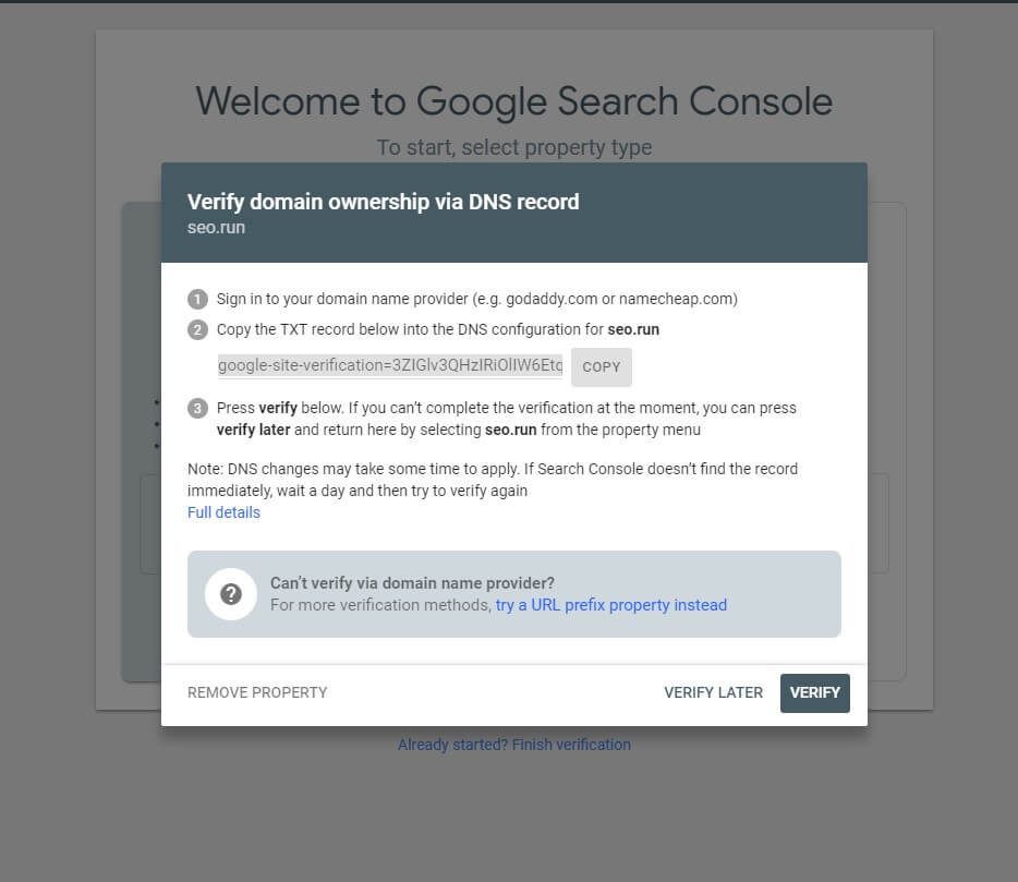 Submit your site to Google: Step 3
